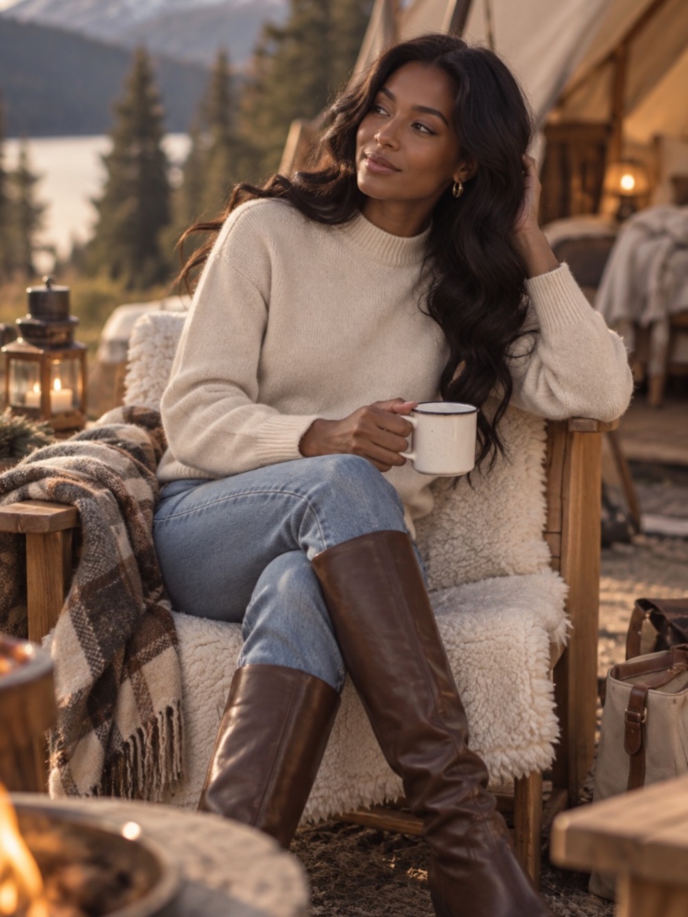 Babaton crème colored 100% wool sweater xxs